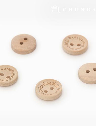 Old/old wood呢子大衣包道具木紐扣手工製作With Love Natural 82712