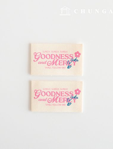 棉質標籤雙面標籤 Goodness 2 件裝