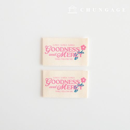 棉質標籤雙面標籤 Goodness 2 件裝