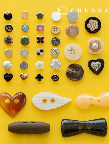 簡易紐扣塑膠木質金屬金花服裝製作紐扣合集