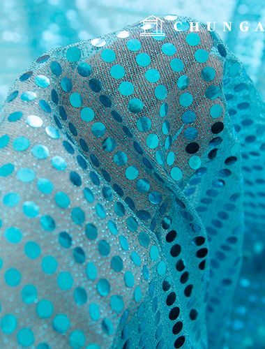 亮片布料、金蔥布料、舞台服裝、派對布料、萬聖節新E、天藍