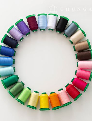 縫紉機用縫紉線，縫紉機用縫紉線，45支，2層，25種顏色，1000碼