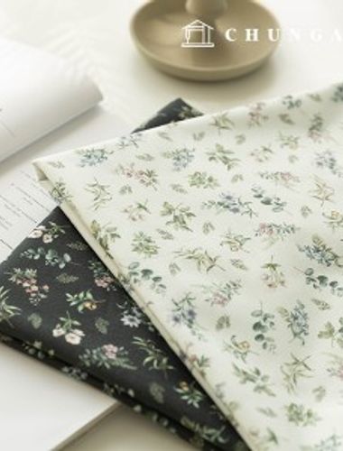 棉布 DTP 花卉圖案花布 20 片真花小 2 種