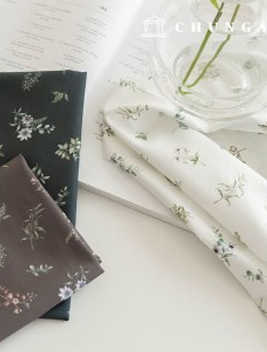 棉布 DTP 花卉花布 20 號真花大號 3 種