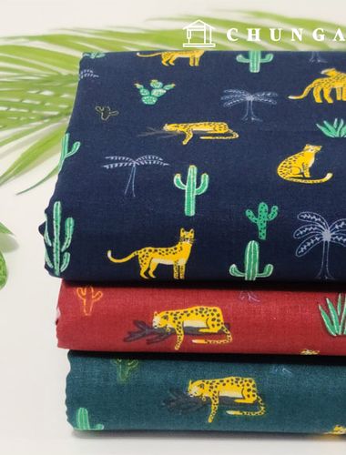 棉布動物圖案素色布20號叢林豹6種