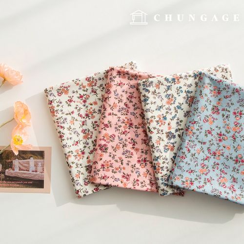 棉布花紋花布 20 片寬度 Joy 4 種類型