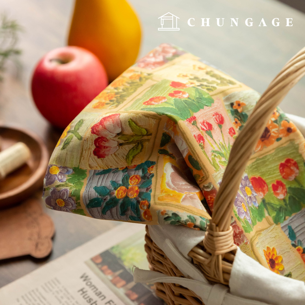 棉質布料 40片裝 DTP 花卉立體染色布料 Aloha Sunset