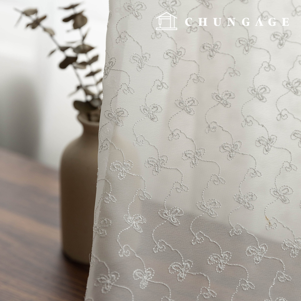 雪紡布料,聚酯纖維布料,花卉圖案,花朵圖案,寬面紗,2 種類型