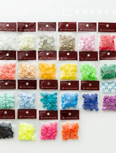 按扣 塑膠按扣 T 型按扣 T 型按扣 服裝製作圓形 12 毫米 23 種款式