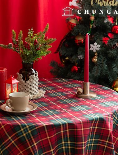 壁虎圖案布料 聖誕節布料 棉牛津布 冬季修復/舊壁虎圖案布料 冬季櫻桃黃紅色