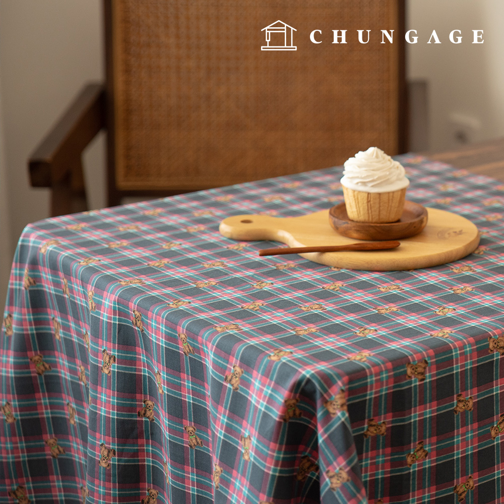 牛津布棉質泰迪熊布料,泰迪熊圖案,共2種類型