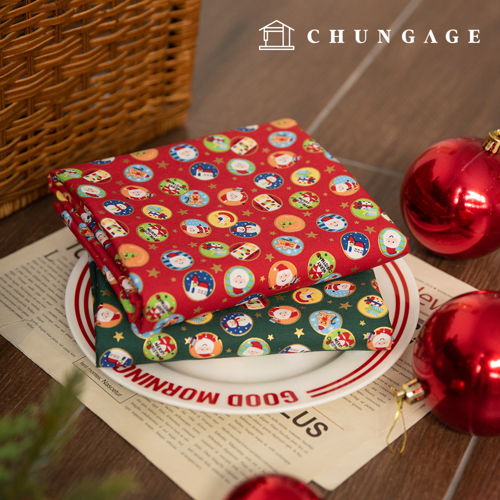 40片裝高密度棉質聖誕布料 Jolly Pop 2種