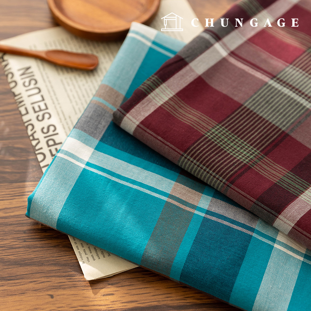 格子棉布、預染布、多種顏色混搭、格子2種