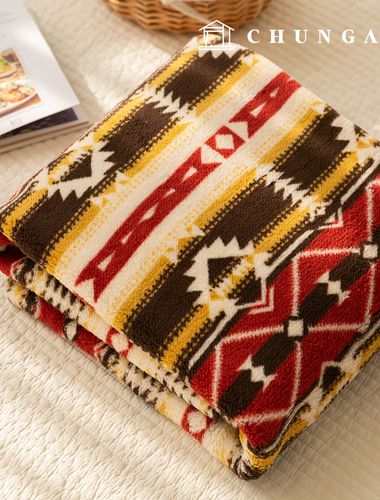 羊毛圓形布料 毛皮布料 抓絨人造毛皮 冬季布料 北歐圖案 寬幅 Giorno