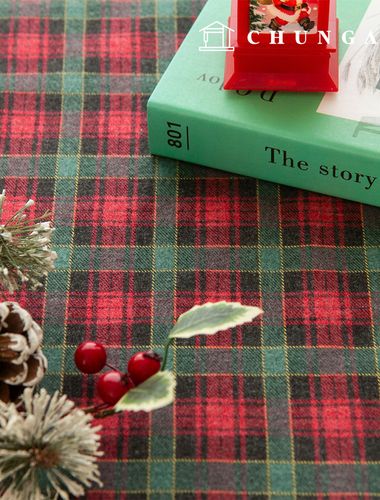 棉絨布料，超細紗線，冬季聖誕布料，格茲布料，牛津冬季櫻桃綠紅色