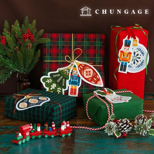 聖誕節棉牛津布料 DTP 剪紙布料 節慶愛心 2 OX-530