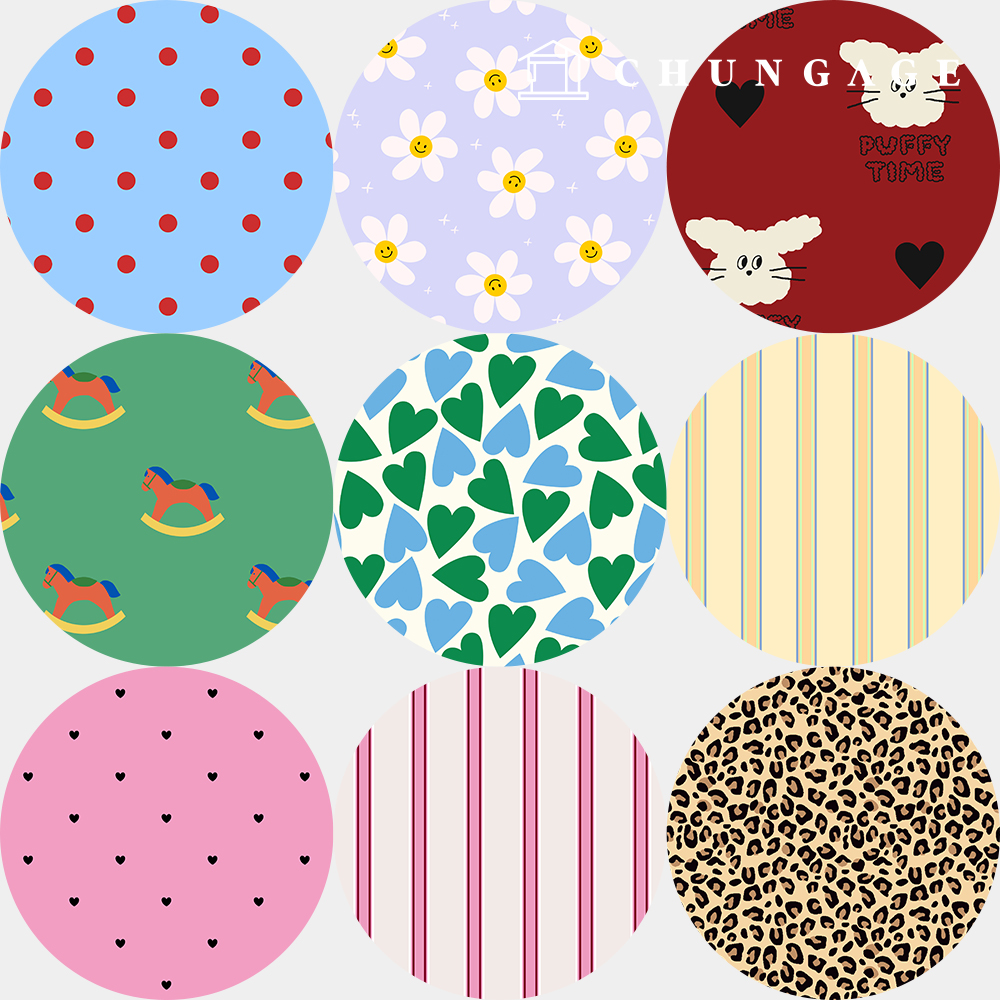 32種超細人造毛皮，花紋包括花卉、條紋、圓形、寬幅等，適合冬季穿著。