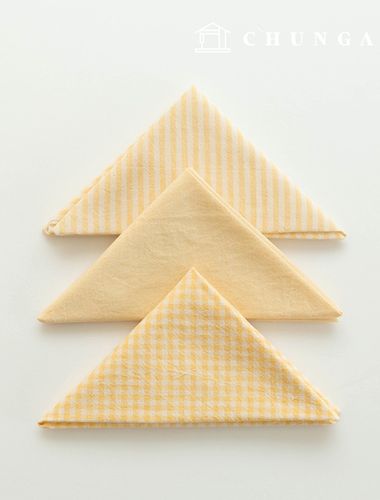 布料包 格子 4mm 碎布 棉布 水洗 素色 拼布 梅蘭 3 種 019 淺黃色