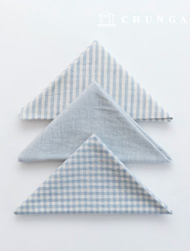 布料包格紋4mm碎布棉洗素色拼布melan系列3款021藍色