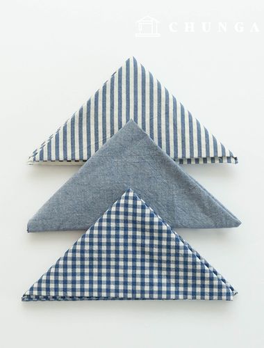 布料包 格子 4mm 碎布 棉 洗水 素色 拼布 梅蘭 3 種 022 藍色