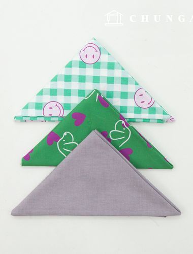 布料包 格紋碎布 愛心微笑 毛絨玩具狗衣服製作碎布料 3種139