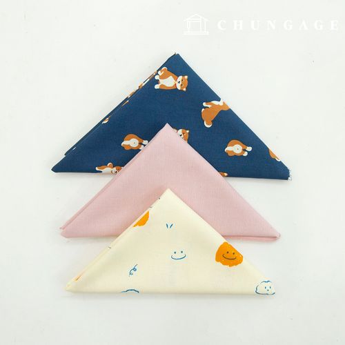 布料套餐動物園組狗棉布布料雲彩藍草彩色雕塑布3種152