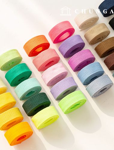 織帶、彩色織帶、斜紋包配件、25毫米、27種