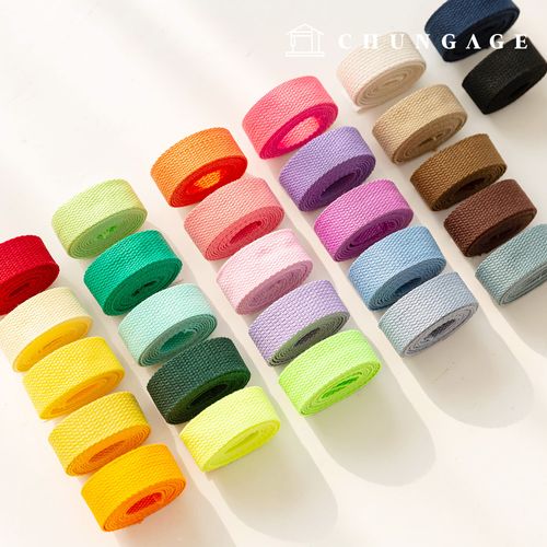 織帶、彩色織帶、斜紋包配件、25毫米、27種