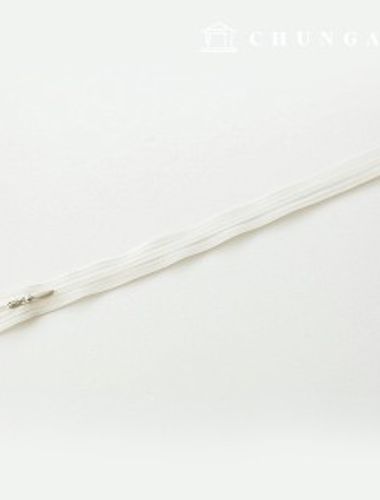 控制台拉鍊隱藏式單拉鍊 25cm 白色象牙