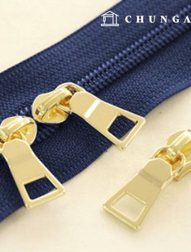 捲式拉鍊 線圈拉鍊 家居時尚 100公分 精細圖案 深藍色 71038