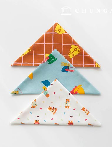 布料包 泰迪熊碎布圖 格子佈料 毛線編織玩具 狗狗衣服製作 3款 193