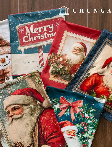 棉布聖誕布剪紙布修復/舊聖誕布 6 種
