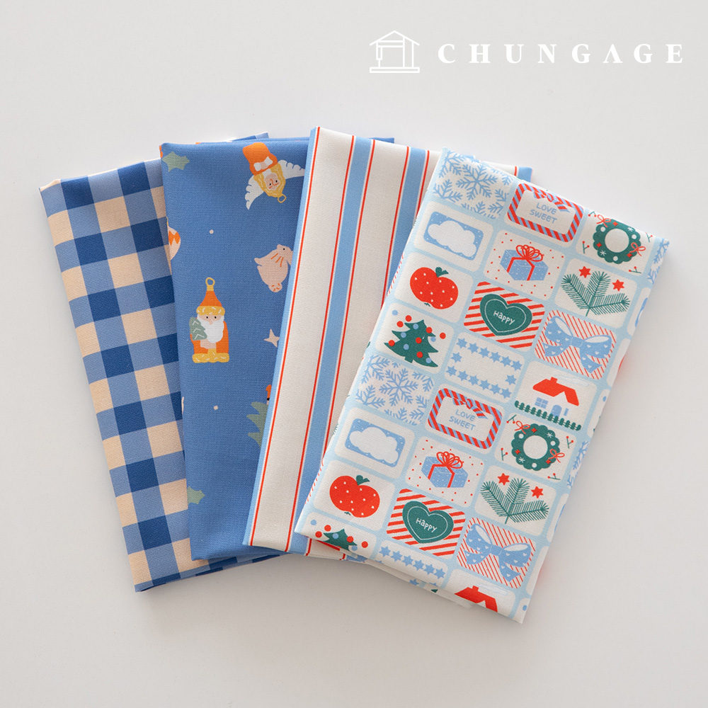 布料包 聖誕節碎布 格紋 毛絨玩具 狗狗衣服製作 4種類型 204