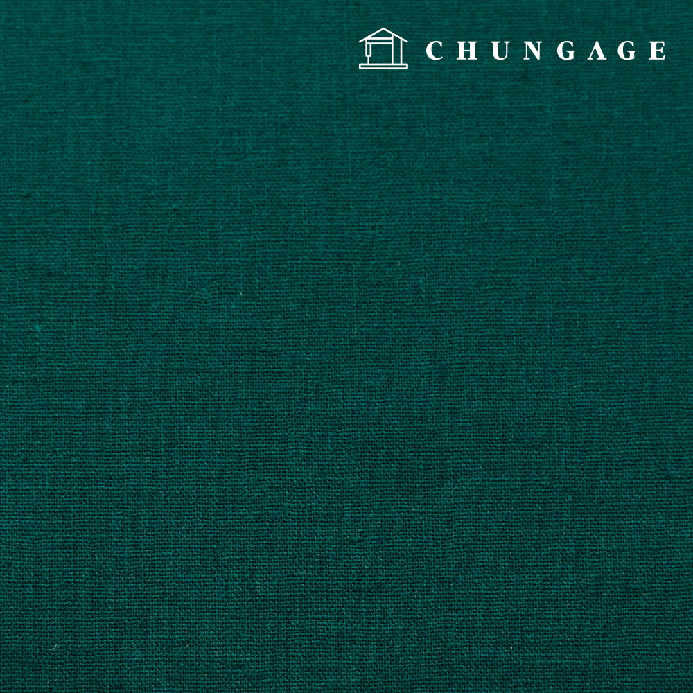 聖誕主題亞麻布,可水洗,純色圖案,幅寬11英寸,深綠色,單層