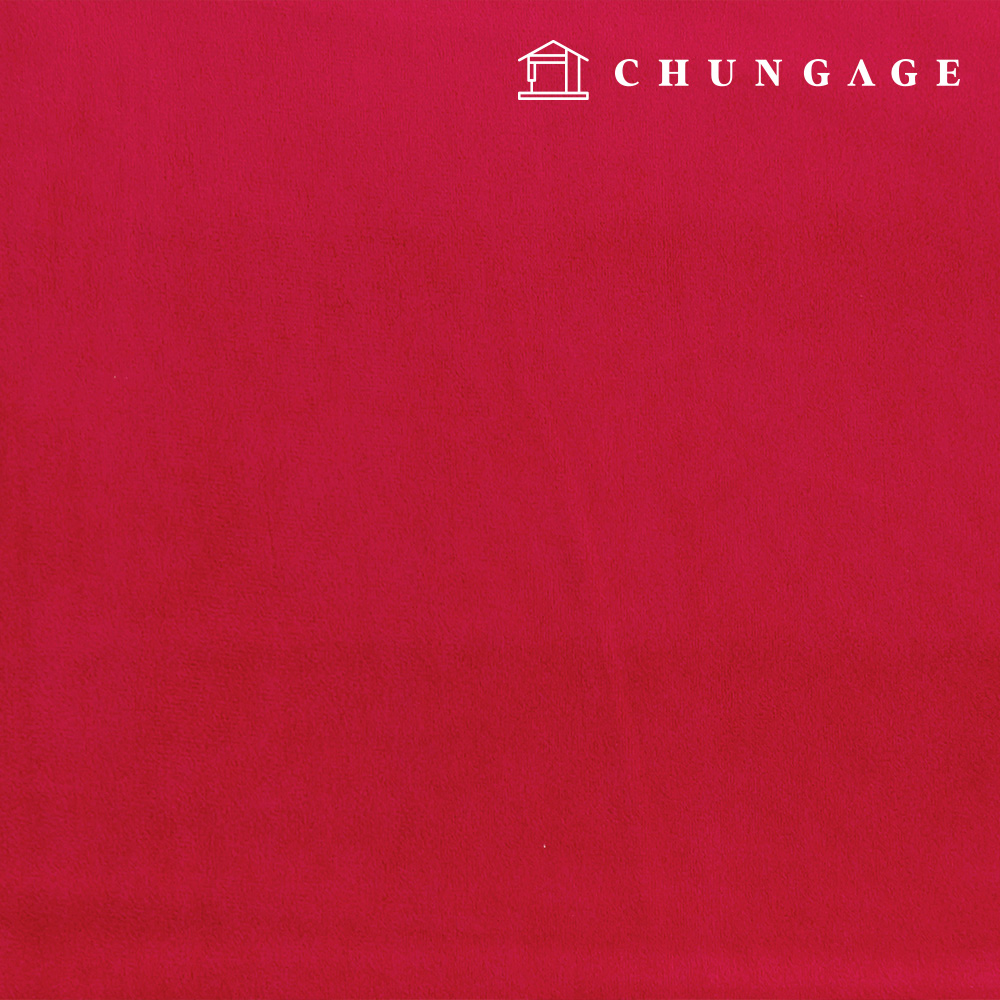 聖誕天鵝絨布料，素色毛絨玩具布料，冬季窗簾布料，靠墊展示盒布料，新款貝拉櫻桃紅 1 件裝