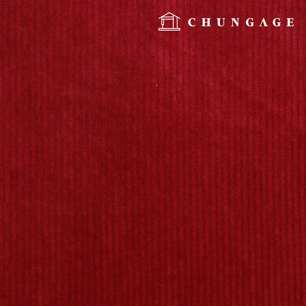 聖誕燈籠圖案燈芯絨布料，8W寬幅，冬季純色，簡約紅酒色，1件裝