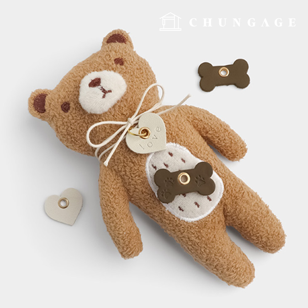 皮革標籤姓名牌組 愛心 68150