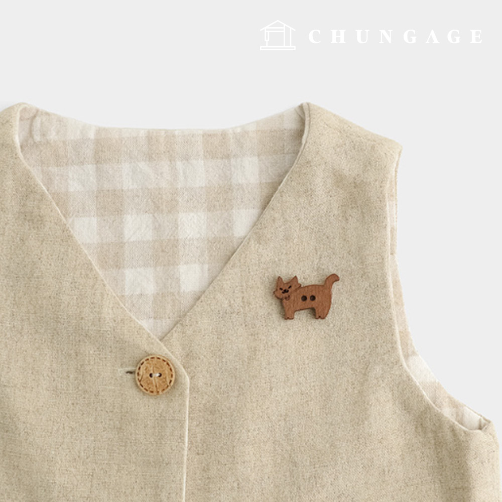 修復/舊木紐扣貓木紐扣 68236