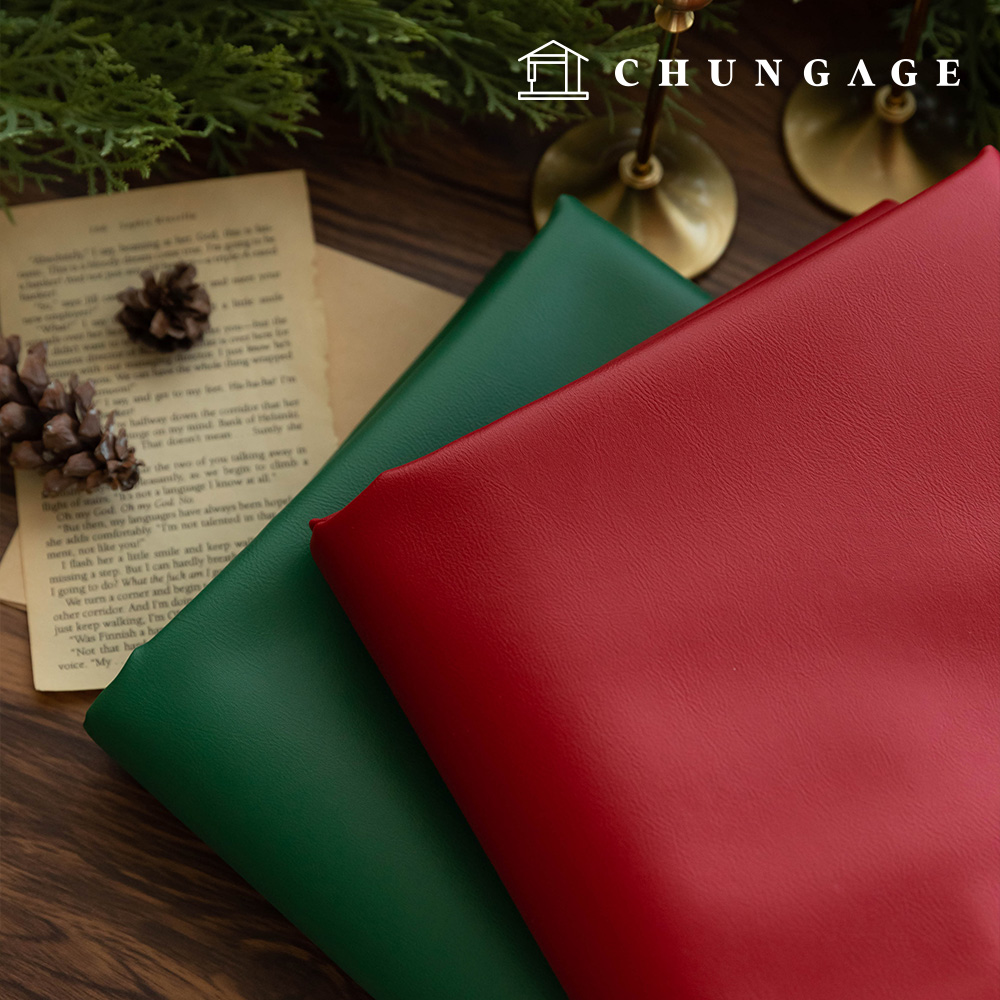 聖誕節仿皮革布料合成皮革防水簡約皮革魯道夫 2 種款式