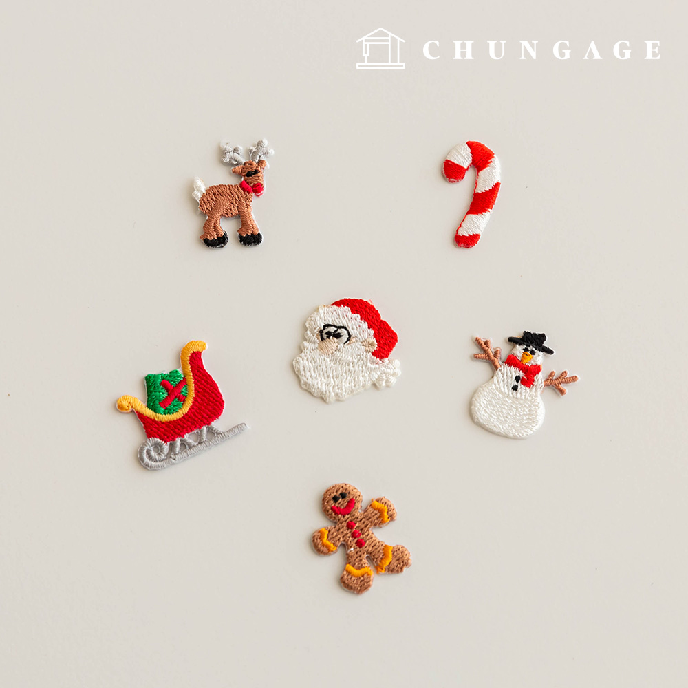 聖誕迷你徽章 熱封聖誕老人 雪人 餅乾人 魯道夫 拐杖雪橇