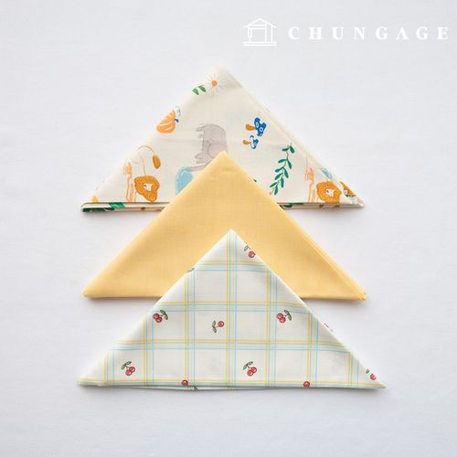 布料包 花卉圖案 格子 布料 動物 鬱金香 黃色布料 3種 100片