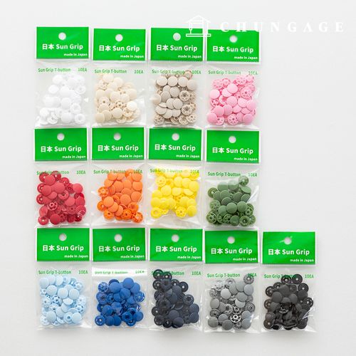 Sun Grip 11mm T型按扣,13種日本塑料