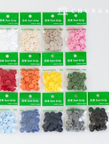 Sun Grip 15mm T型按扣，13種日本塑料
