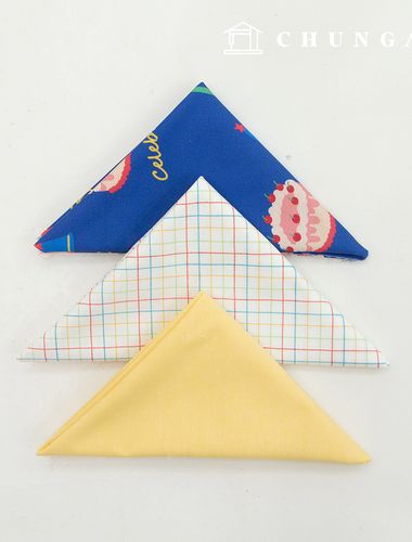 布包棉 格紋布餅 黃色布片 3種 151