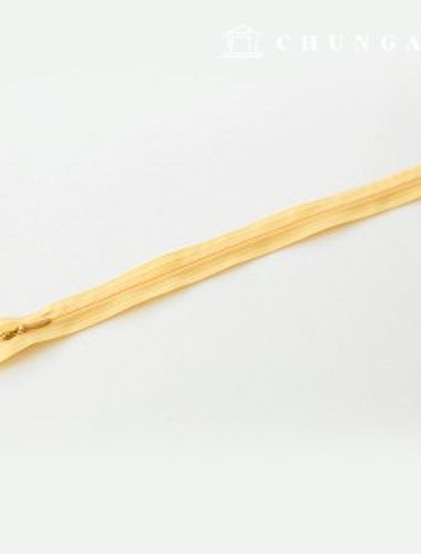 控制台拉鍊隱藏式單拉鍊 25cm 淺黃色