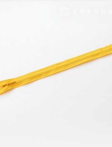 控制台拉鍊隱藏式單拉鍊 25cm 黃色