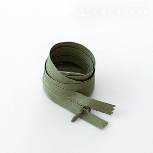 控制台拉鍊隱藏式單排扣拉鍊 60cm 卡其色