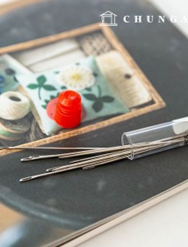 手繡針套裝，環形繡針盒，透明針盒