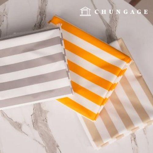 防水布塔夫綢顏料防水布210T寬幅2cm條紋3種