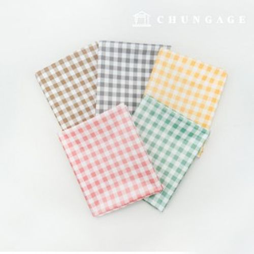 防水布 塔夫綢顏料 防水布 210T 寬幅 9mm 格子 5種